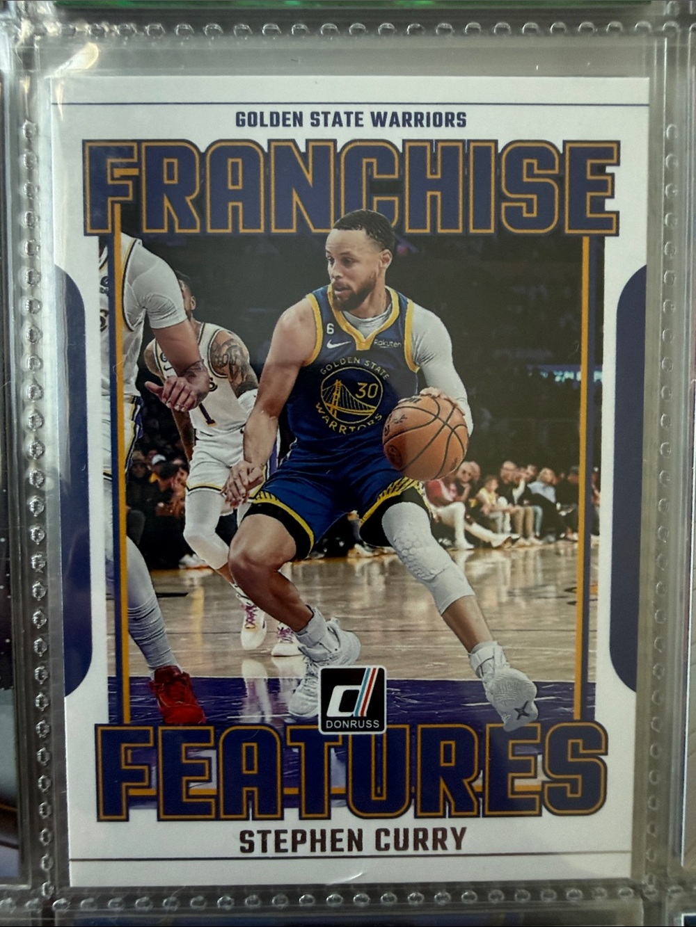 Russ Franchise Features Stephen Curry Basketball Card - Blue/Gold